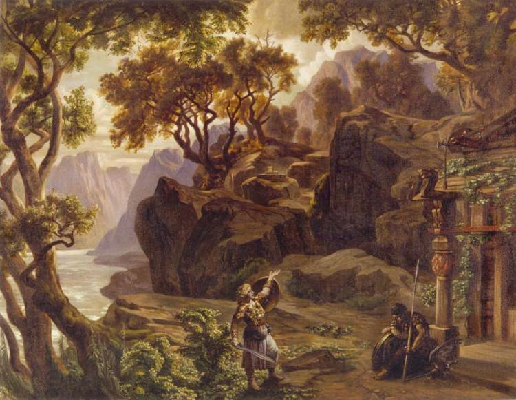 unknow artist Outside the Hall of the Gibichungs oil painting picture
